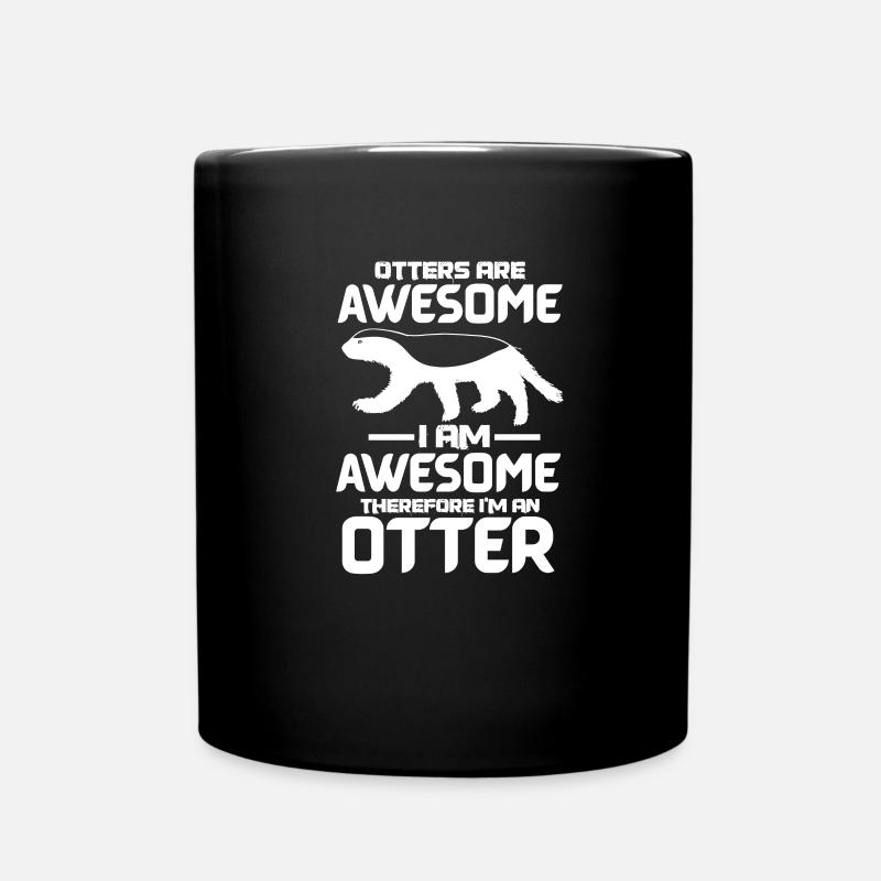 Otter Sea Otter Otter Gift - Full Colour Mug - black