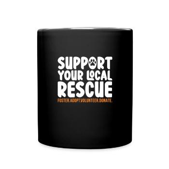 Tierrettung - Tasse einfarbig - Schwarz - Vorne