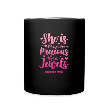 Bible Bible Versets chrétiens Don de Jésus - Mug uni - noir - Devant