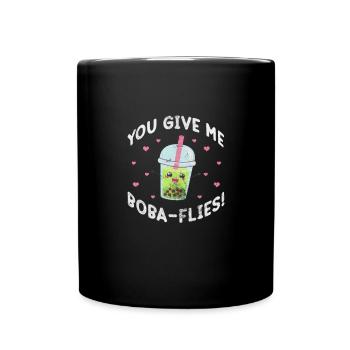 Bubble Tea Boba Tea Kawaii Geschenk - Tasse einfarbig - Schwarz - Vorne