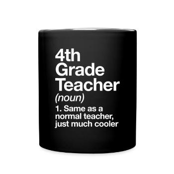 Définition de l’enseignant de 4e année Drôle de retour à l’écolec - Mug uni - noir - Devant
