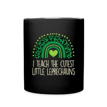 Ich unterrichte den süßesten kleinen Kobold St. Patricks D - Tasse einfarbig - Schwarz - Vorne