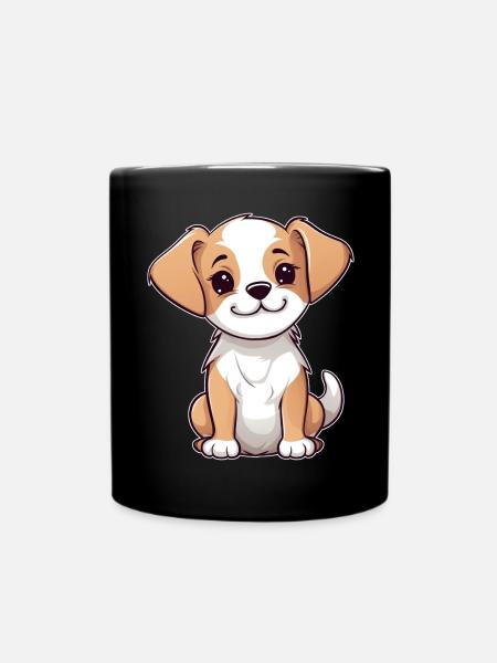 Süßer kleiner Hund Welpe Kind Baby Geschenk Hunde - Tasse einfarbig - Schwarz