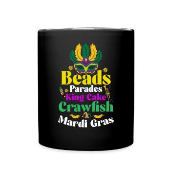Perles Parades Kingcake Mardi Gras - Mug uni - noir - Devant