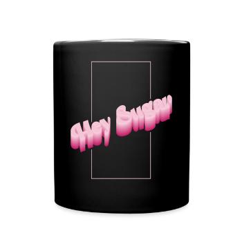 Hallo Zucker - Tasse einfarbig - Schwarz - Vorne
