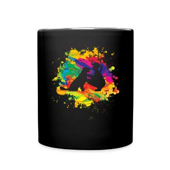 Chien Golden Retriever Propriétaire de chien - Mug uni - noir - Devant