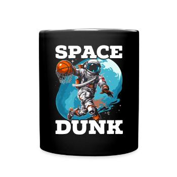 Astronaut Basketball Outerspace Basketball Player - Full Colour Mug - black - Front