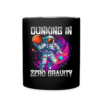 Astronaut Basketball Outerspace Basketball Player - Full Colour Mug - black - Front