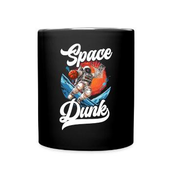 Astronaut Basketball Outerspace Basketball Player - Full Colour Mug - black - Front
