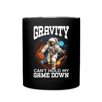 Astronaut Basketball Outerspace Basketball Player - Full Colour Mug - black - Front