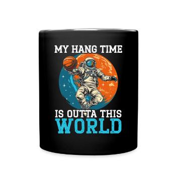 Astronaut Basketball Outerspace Basketball Player - Full Colour Mug - black - Front