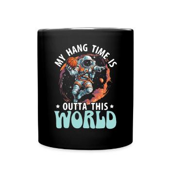 Astronaut Basketball Outerspace Basketball Player - Full Colour Mug - black - Front