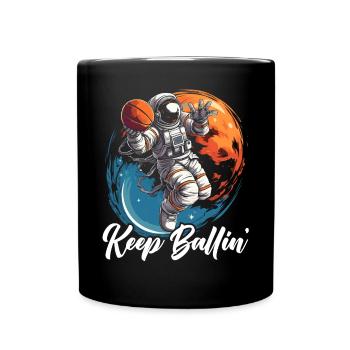 Astronaute Basketball Outerspace Basketball Player - Mug uni - noir - Devant