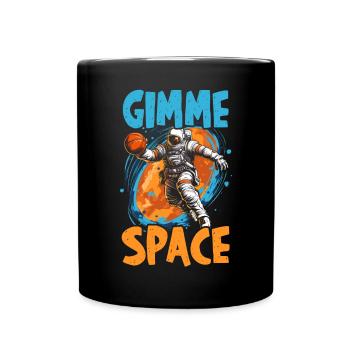 Astronaut Basketball Outerspace Basketball Player - Full Colour Mug - black - Front