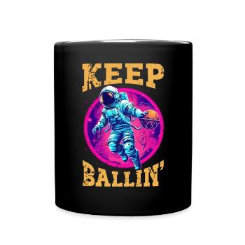 Astronaute Basketball Outerspace Basketball Player - Mug uni - noir - Devant