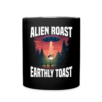 Außerirdischer Kaffeeliebhaber Koffein UFO Außerirdisch - Tasse einfarbig - Schwarz - Vorne