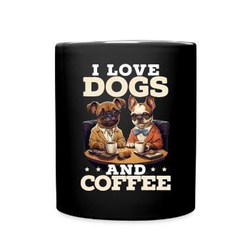 Dogs And Coffee Lover Caffeine Drinker Dog Owner - Full Colour Mug - black - Front