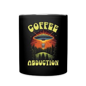 Alien Coffee Lover Caféine UFO Extraterrestre - Mug uni - noir - Devant