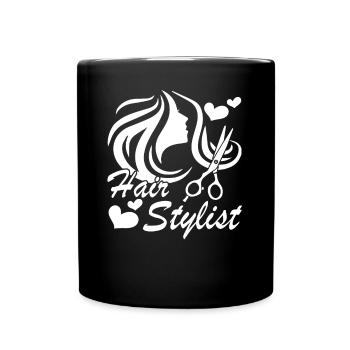 Proud To Be A Hair Stylist - Full Colour Mug - black - Front