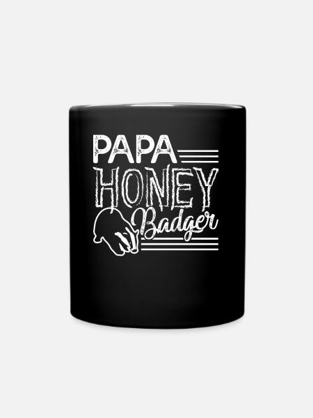 Honey Badger Papa Honey Badger - Full Colour Mug - black