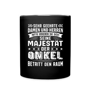 Onkel Geburtstag Onkel Sprüche Onkel Geschenke - Tasse einfarbig - Schwarz - Vorne
