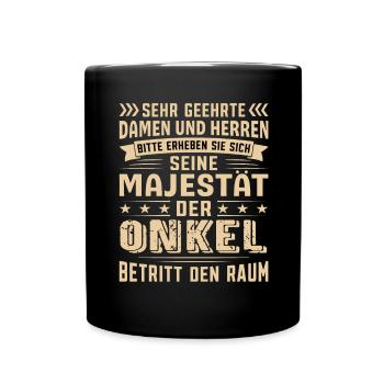 Onkel Geburtstag Onkel Sprüche Onkel Geschenke - Tasse einfarbig - Schwarz - Vorne