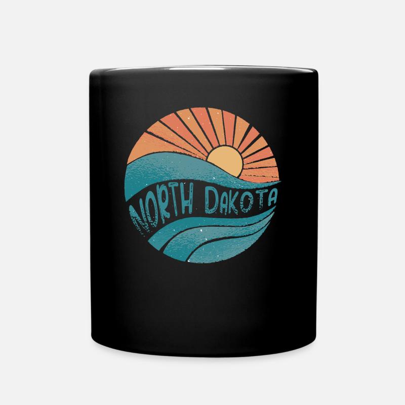 North Dakota - Tasse einfarbig - Schwarz