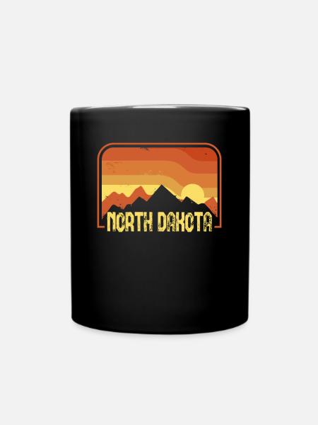 North Dakota - Full Colour Mug - black