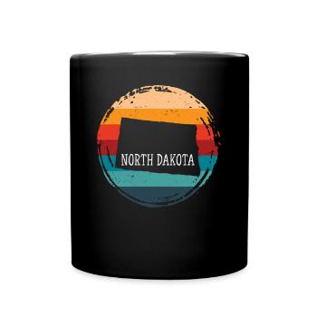 North Dakota - Full Colour Mug - black - Front