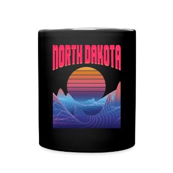 North Dakota - Full Colour Mug - black - Front