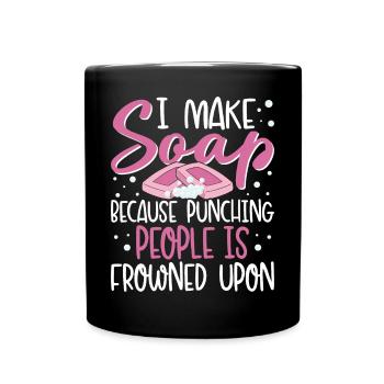 Fabrication de savon, savonnier, savonologue - Mug uni - noir - Devant