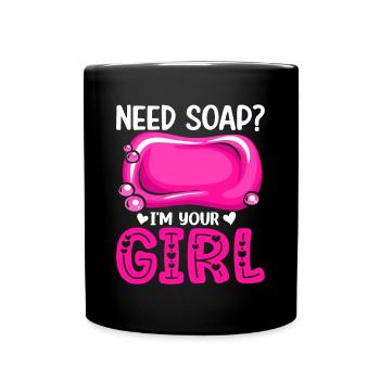 Fabrication de savon, savonnier, savonologue - Mug uni - noir - Devant