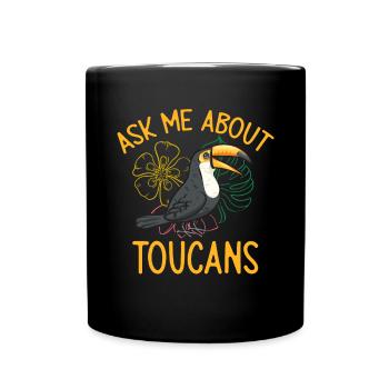 Toucan Bird Rainforest - Full Colour Mug - black - Front