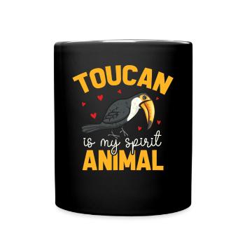 Toucan Bird Rainforest - Full Colour Mug - black - Front