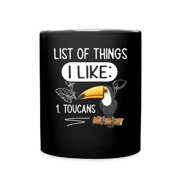 Toucan Bird Rainforest - Full Colour Mug - black - Front