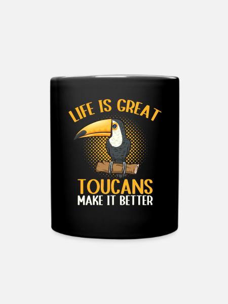 Tukan Vogel Regenwald - Tasse einfarbig - Schwarz