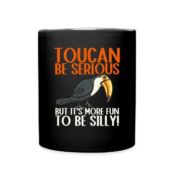 Toucan Bird Rainforest - Full Colour Mug - black - Front