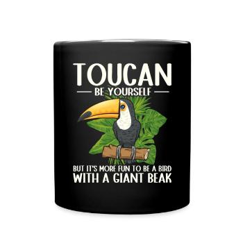Toucan Bird Rainforest - Full Colour Mug - black - Front