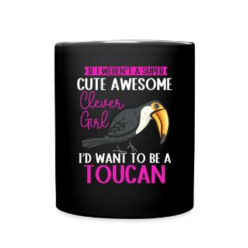 Toucan Bird Rainforest - Full Colour Mug - black - Front