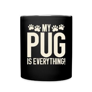 Pug Gifts for Pug Lovers - Full Colour Mug - black - Front