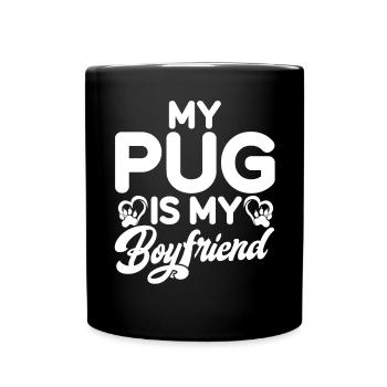 Pug Gifts for Pug Lovers - Full Colour Mug - black - Front