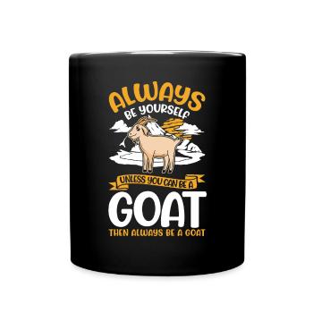 Ziegen Geschenk Ziegenwirt Ziege - Tasse einfarbig - Schwarz - Vorne