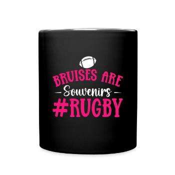 Rugbys Funny Rugby Player Bruises Are Souvenirs Ru - Full Colour Mug - black - Front