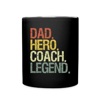 Papa Coach - Tasse einfarbig - Schwarz - Vorne