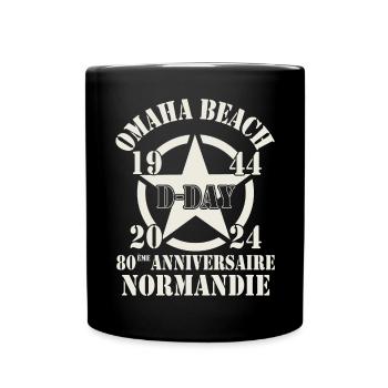 Omaha Beach D-Day 80ème Anniversaire Normandie - Mug uni - noir - Devant