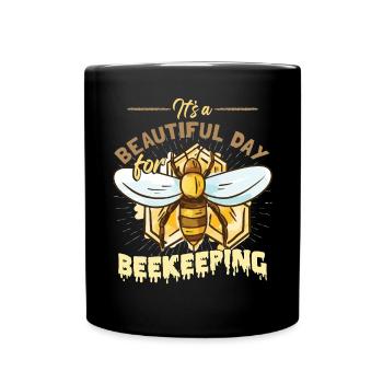 Apiculture Nid d’abeilles Ruche d’abeilles - Mug uni - noir - Devant