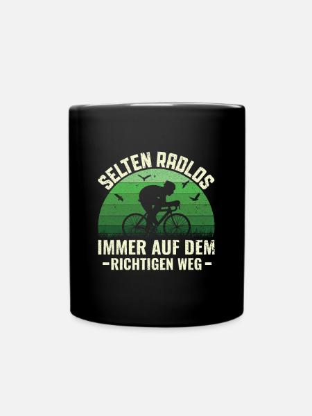 Selten Radlos - Lustiges Fahrradfahrer Fahrrad Rad - Tasse einfarbig - Schwarz