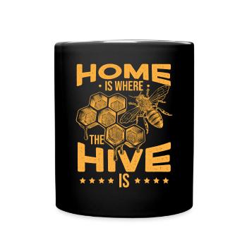 Home Is Where The Hive Is - Full Colour Mug - black - Front