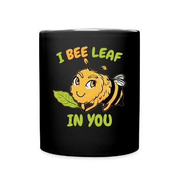 Je laisse des abeilles en toi - Mug uni - noir - Devant
