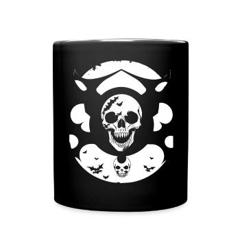 Horreur Crâne Crâne Art Crâne Gothique Heavy Metal - Mug uni - noir - Devant
